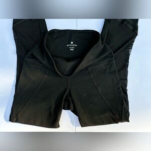 ATHLETA Black Mesh Side Accent Leggings
